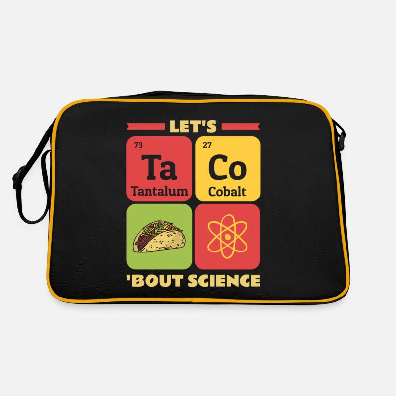 Teacher Student Funny Joke Let's Taco Bout Science Retro Bag