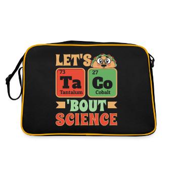 Chimiste Humour Drôle Blague Let’s Taco Bout Science - Sac Retro - noir/or - Dos