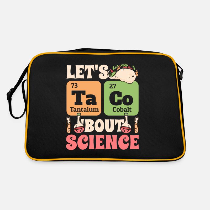 Chemistry School Humor Funny Let's Taco Bout Science Retro Bag