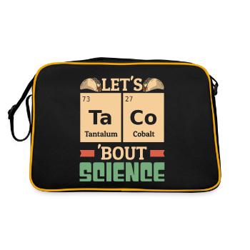 Enseignant, Étudiant, Drôle, Blague, Let’s Taco, Bout Science - Sac Retro - noir/or - Dos