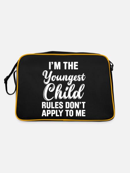 Famille Enfants Frères et sœurs Idée Cadeau Drôle - Sac Retro - noir/or - Dos