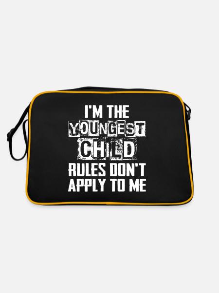 Famille Enfants Frères et sœurs Idée Cadeau Drôle - Sac Retro - noir/or - Dos