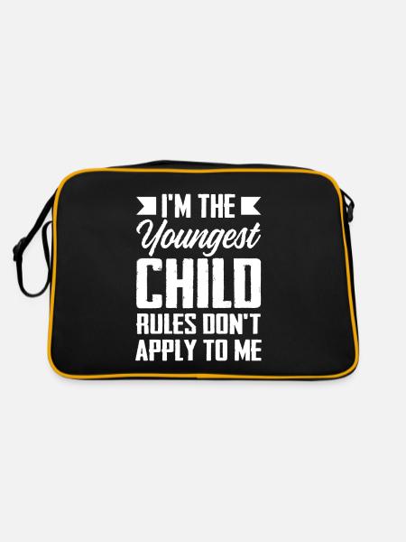Famille Enfants Frères et sœurs Idée Cadeau Drôle - Sac Retro - noir/or - Dos