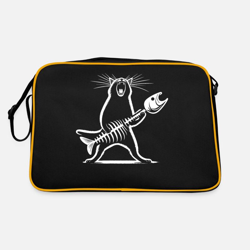 Rock Music Cat Funny Humor Gift Idea Retro Bag