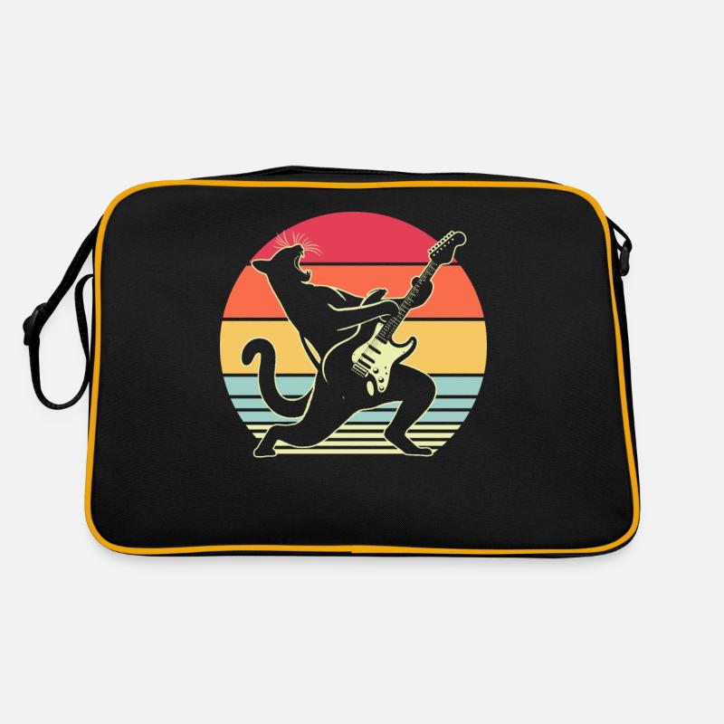 Rock Music Cat Funny Humor Gift Idea Retro Bag