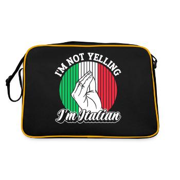 Italian Italian Funny Saying Gift Idea - Retro Bag - black/gold - Back