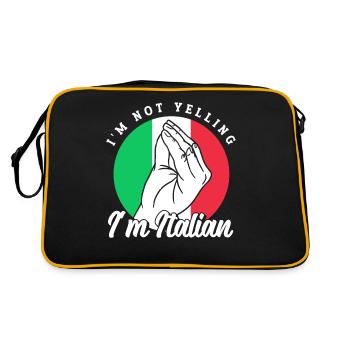 Italian Italian Funny Saying Gift Idea - Retro Bag - black/gold - Back