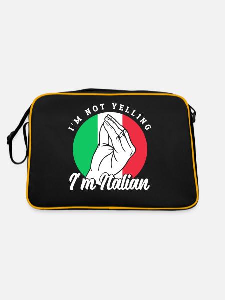 Italian Italian Funny Saying Gift Idea - Retro Bag - black/gold - Back