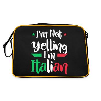 Italian Italy Funny Saying Gift Idea - Retro Bag - black/gold - Back