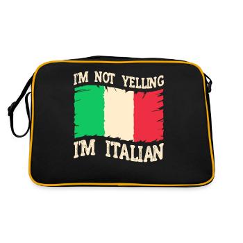 Italian Italy Funny Saying Gift Idea - Retro Bag - black/gold - Back