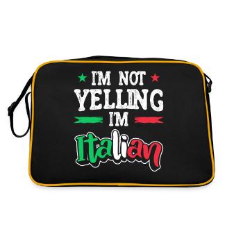 Italian Italian Italy Gift Idea - Retro Bag - black/gold - Back
