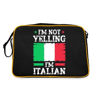 Italian Italian Italy Gift Idea - Retro Bag - black/gold - Back