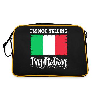 Italien Italie Idée cadeau Humour - Sac Retro - noir/or - Dos