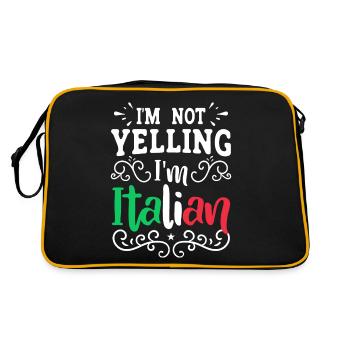 Italian Italian Funny Saying Gift Idea - Retro Bag - black/gold - Back