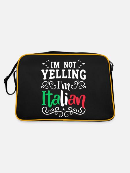 Italian Italian Funny Saying Gift Idea - Retro Bag - black/gold - Back