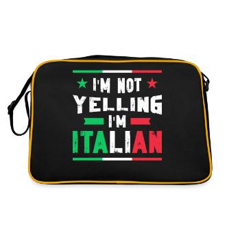 Italien Italie Idée cadeau Humour - Sac Retro - noir/or - Dos