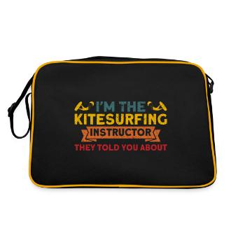 Kiteboarder Je suis l’instructeur de kitesurf - Sac Retro - noir/or - Dos