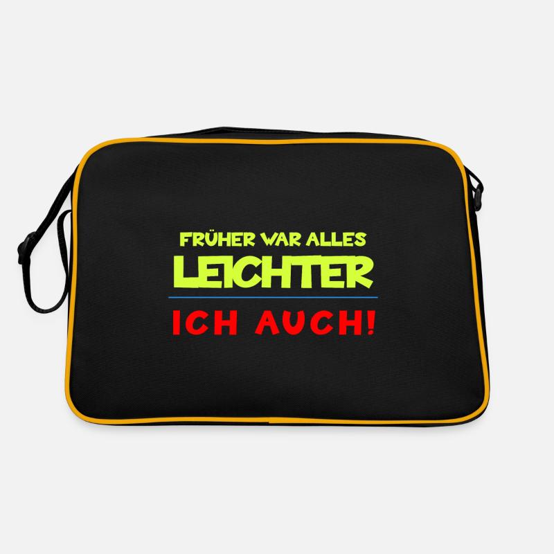 Früher war alles leichter, ich auch - Humor Spruch Retro Tasche