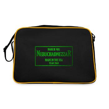 Nebuchadnezzar Schiff Matrix Geschenkidee - Retro Tasche - Schwarz/Gold - Hinten