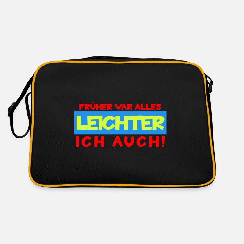 Früher war alles leichter, ich auch - Humor Spruch Retro Tasche