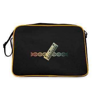 Clavier Piano Synthétiseur ADN Résonance Génétique - Sac Retro - noir/or - Dos
