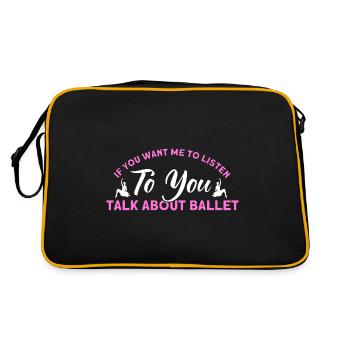 Ballet Danse Ballerine Ballet Fille Cadeau - Sac Retro - noir/or - Dos