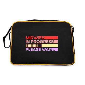 Doula Midwife Obstetrician Gift - Retro Bag - black/gold - Back