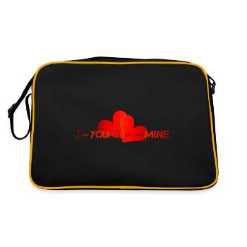 my valentine Happy valentine - Retro Tasche - Schwarz/Gold - Hinten