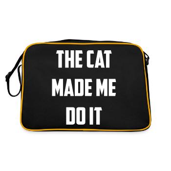 The Cat Made Me Do It - Retro Bag - black/gold - Back