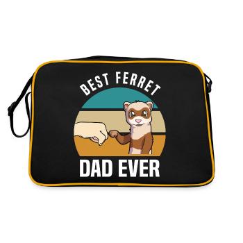 Dictons d’amoureux des furets | Cadeaux pour animaux de compagnie - Sac Retro - noir/or - Dos