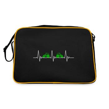 Heartbeat Tractor Heartbeat Trekker Gift Fun - Retro Bag - black/gold - Back