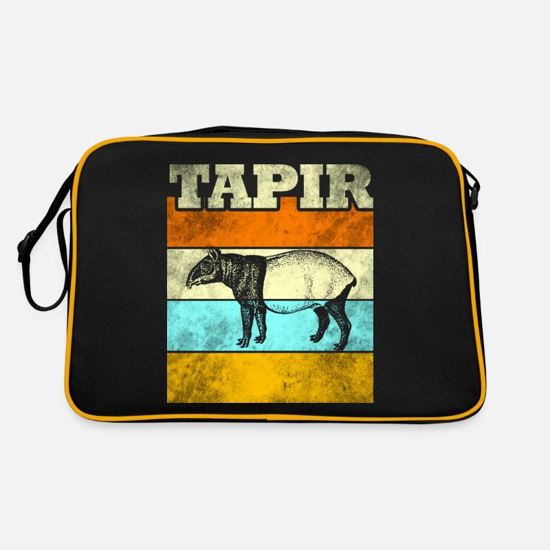 Tapir - Retro Tasche - Schwarz/Gold