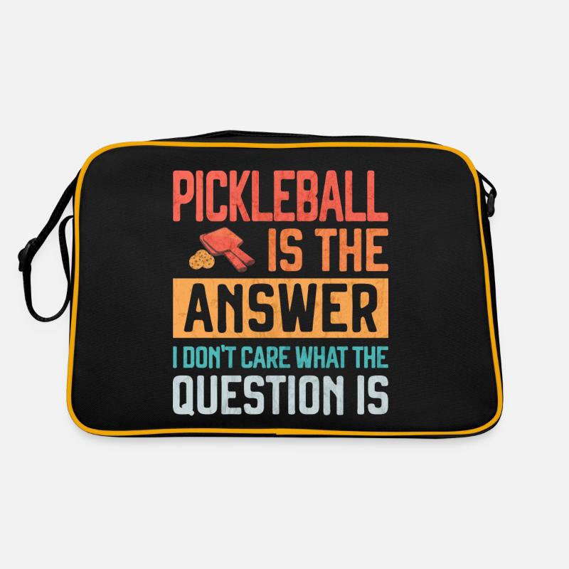 Pickleball is the Answer Funny Pickleballer Gift Retro Bag
