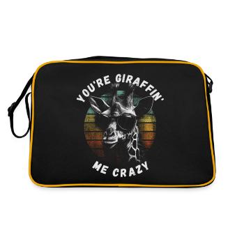 You’re giraffing me crazy Giraffe - Retro Bag - black/gold - Back