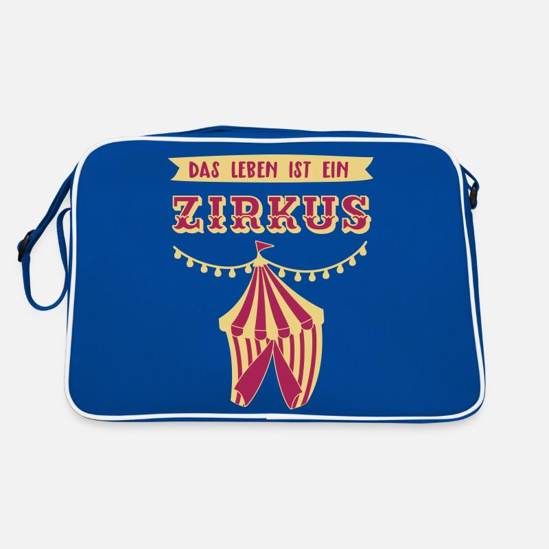 Das Leben ist ein Zirkus Retro Tasche
