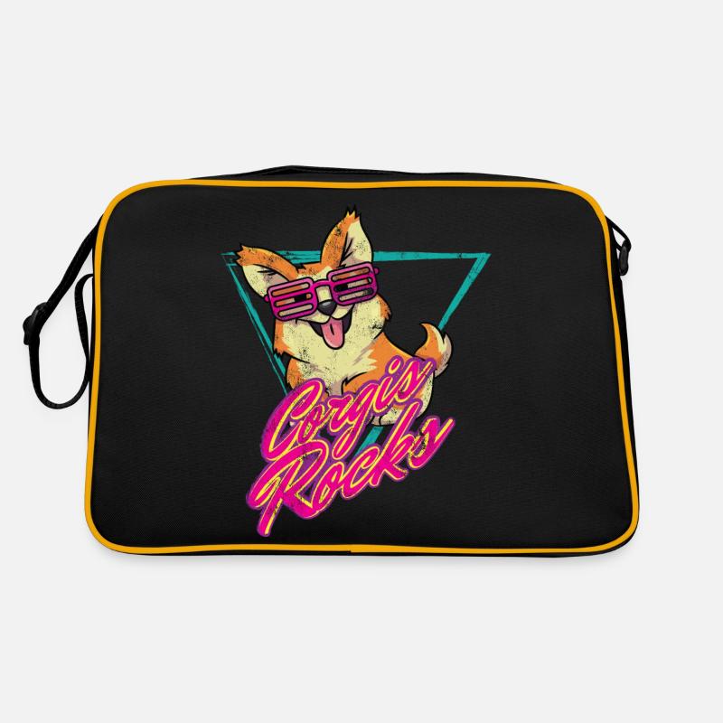 80er Retro Corgi Retro Tasche