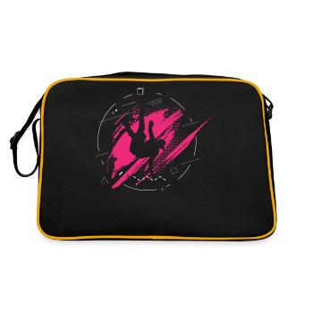 Breakdance Geschenk Pink Mädchen - Retro Tasche - Schwarz/Gold - Hinten