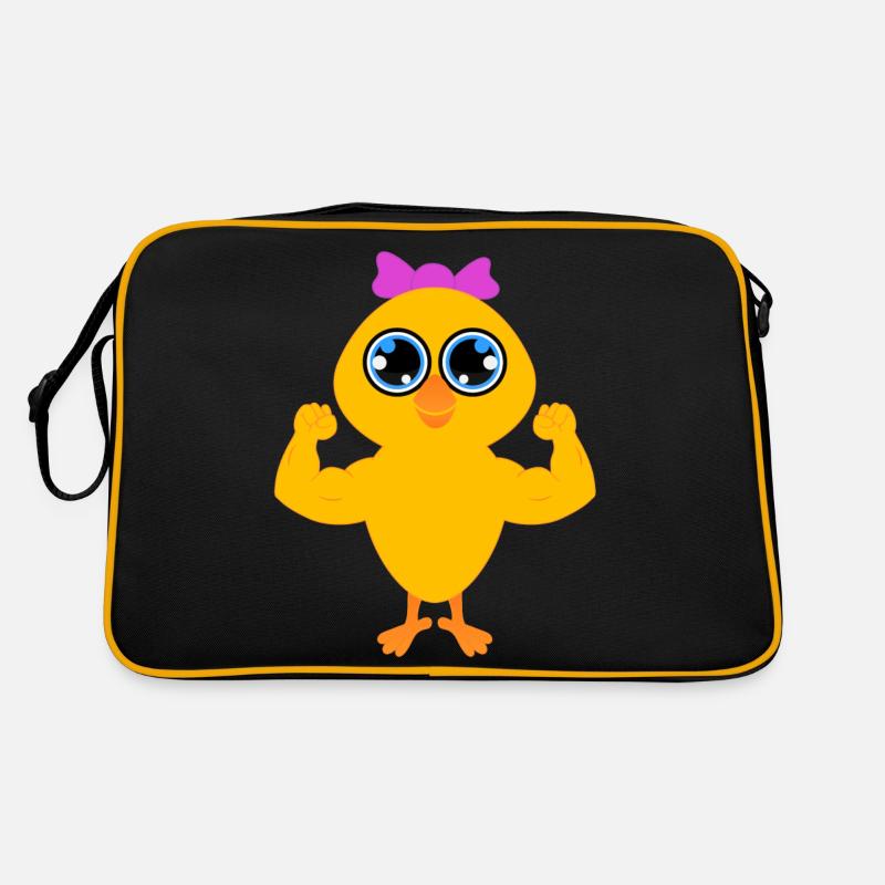 Fit Chick - Retro Tasche - Schwarz/Gold