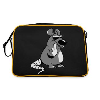 Rat Stinky Fingers Funny Nasty Cool Sunglasses - Retro Bag - black/gold - Back