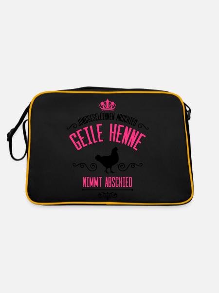 junggesellinnen geile henne abschied - Retro Tasche - Schwarz/Gold - Hinten