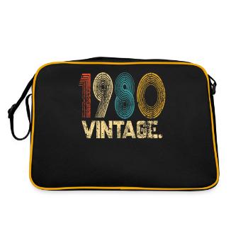 1980 VINTAGE Funny Birthday Gift - Retro Bag - black/gold - Back