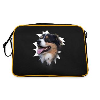 Australian Shepherd - Retro Bag - black/gold - Back