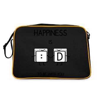 Happines Is To Be With You - Sac Retro - noir/or - Dos