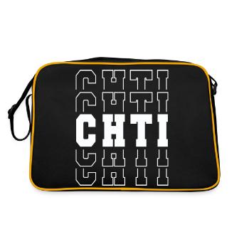 Ch'ti cadeau fierté humour chti homme femme - Sac Retro - noir/or - Dos