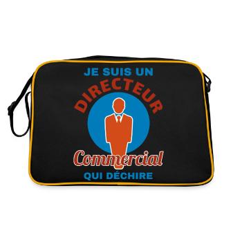 je suis un directeur commercial qui déchire cadeau - Sac Retro - noir/or - Dos