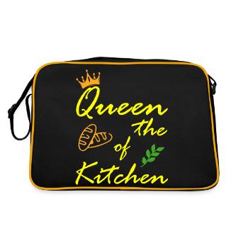 Kochen backen Food Kitchen - Retro Tasche - Schwarz/Gold - Hinten