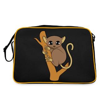 Philippines Goblin Lemur - Retro Bag - black/gold - Back