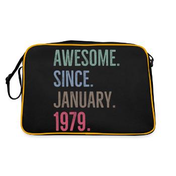 Awesome Since January 1979 - Retro Bag - black/gold - Back