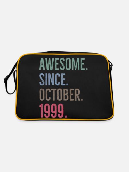 Awesome Since October 1999 - Retro Bag - black/gold - Back