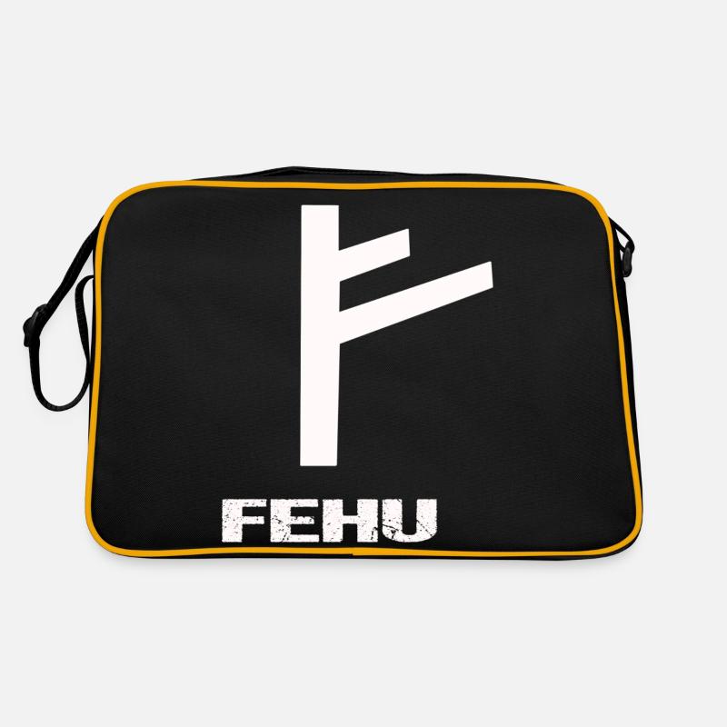 Wikinger Rune Fehu Retro Tasche